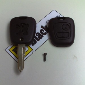 Krytka klíč PEUGEOT 2 tlačítka (Peugeot 106, 206, 306, 406)