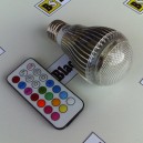 BS barevná LED ŽÁROVKA 9W s dálkovým ovladačem